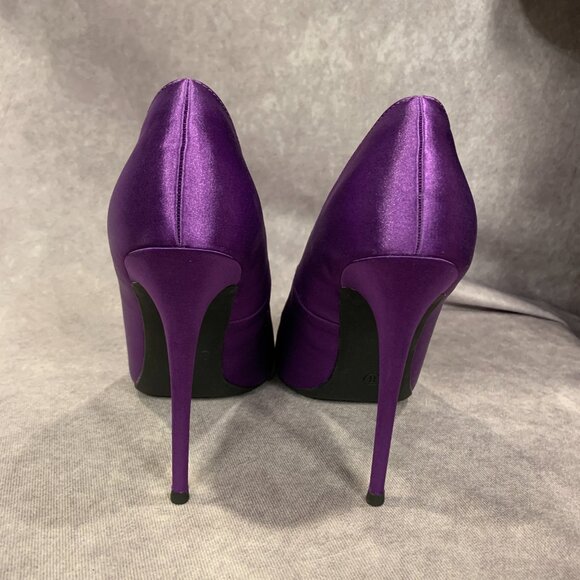 Elisabet Tang Pointed Toe Satin Stilettos - Picture 5 of 8